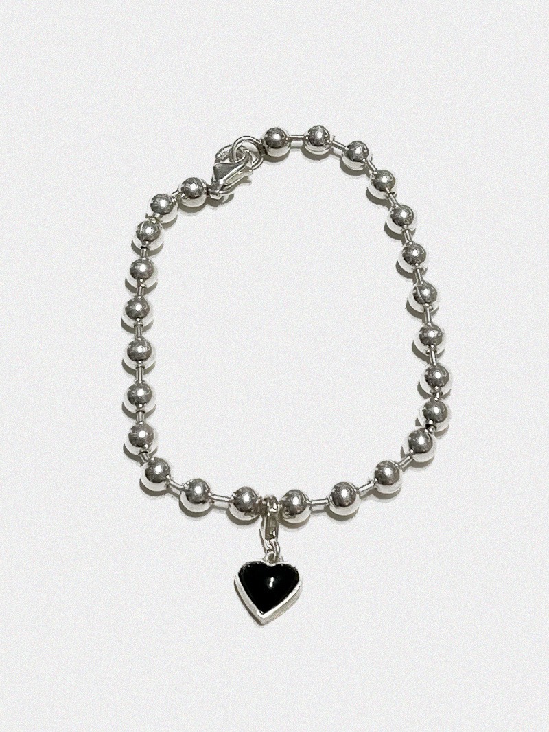 Heart  Silver bracelet (BK)