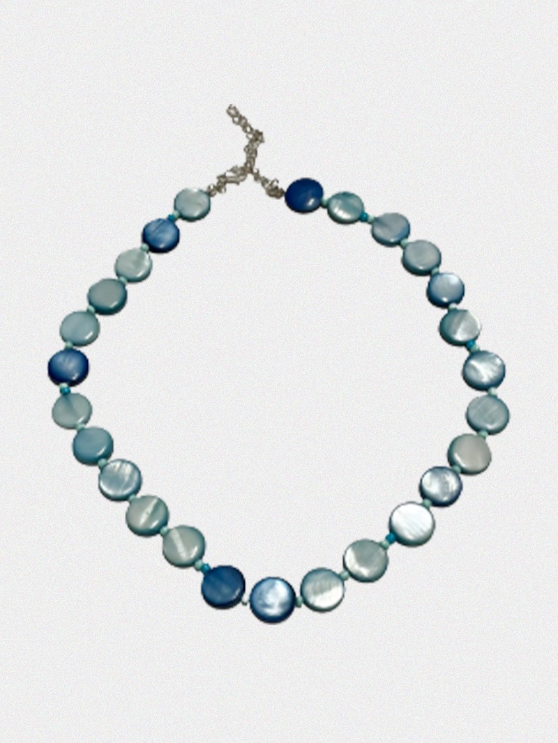 Blue Mother of pearl Necklace