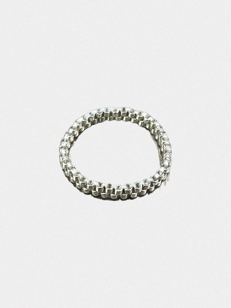 Silver Layered Beads Ring